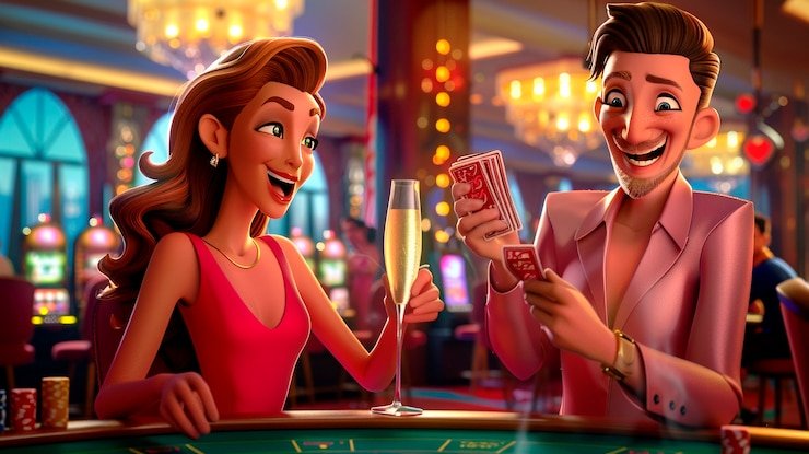 Blackjack table broadcast on mobile phone with betting controls below the video stream