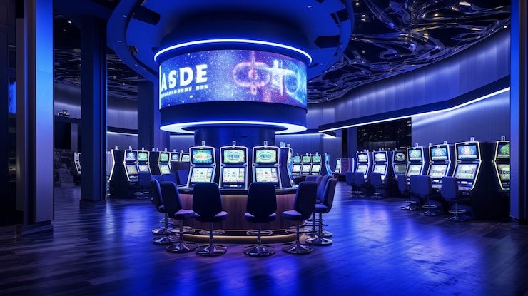 Caribbean Stud Poker table broadcast on mobile with dealer visible and player cards displayed